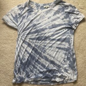 Kori America blue and white tie dye tee shirt size small